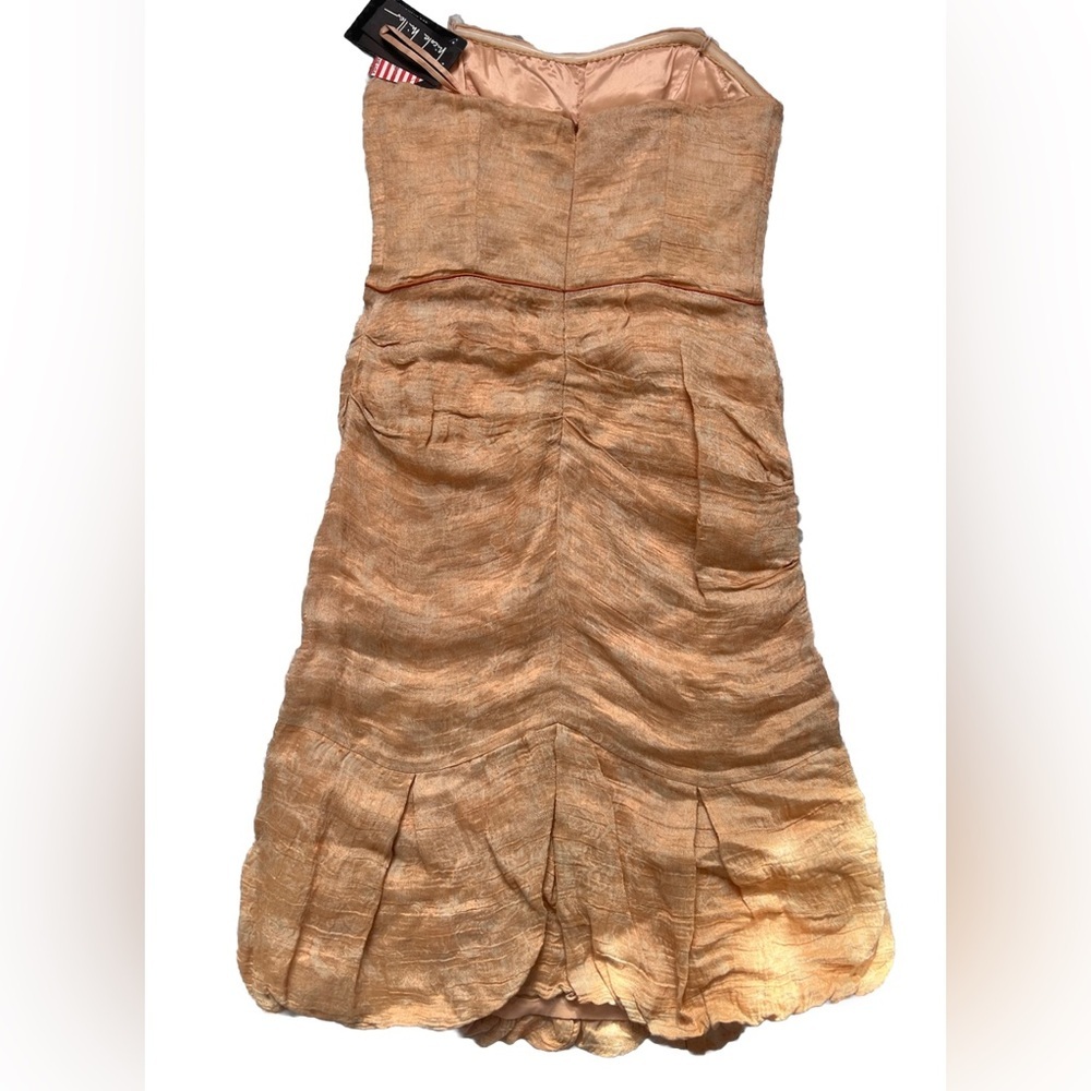 NWT Nicole Miller Metallic Strapless Vintage Style Dress 4 - Picture 7 of 11